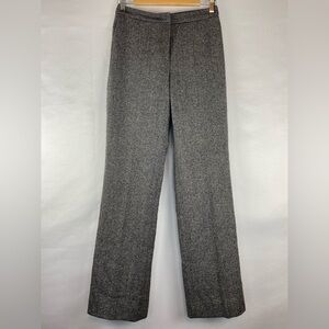 VTG Classiques Entier Wool Herringbone Black & White Wide Leg High Waist Trouser